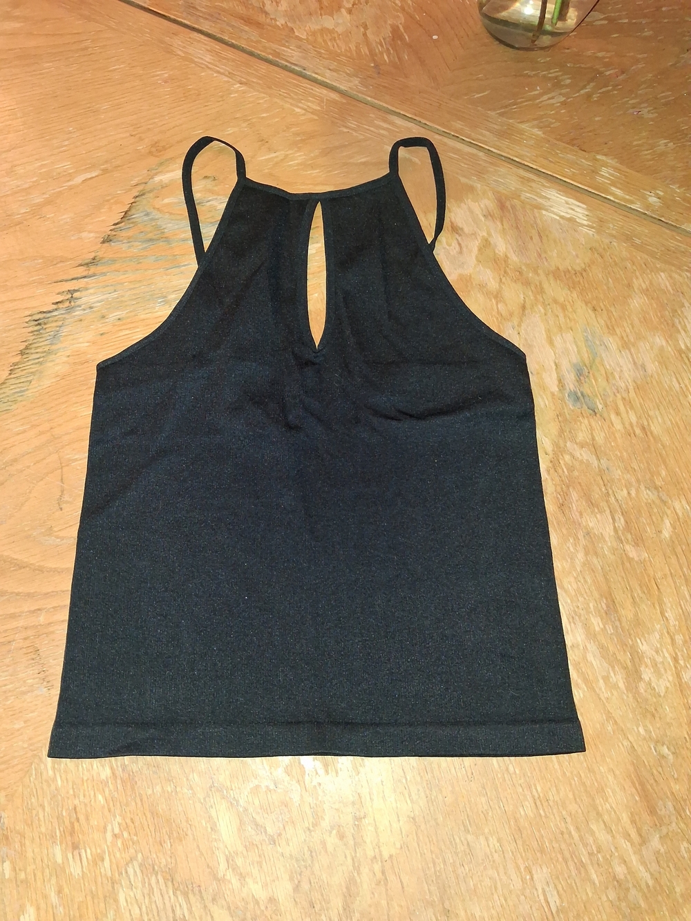 Black Halter Keyhole Camisole Tank Top